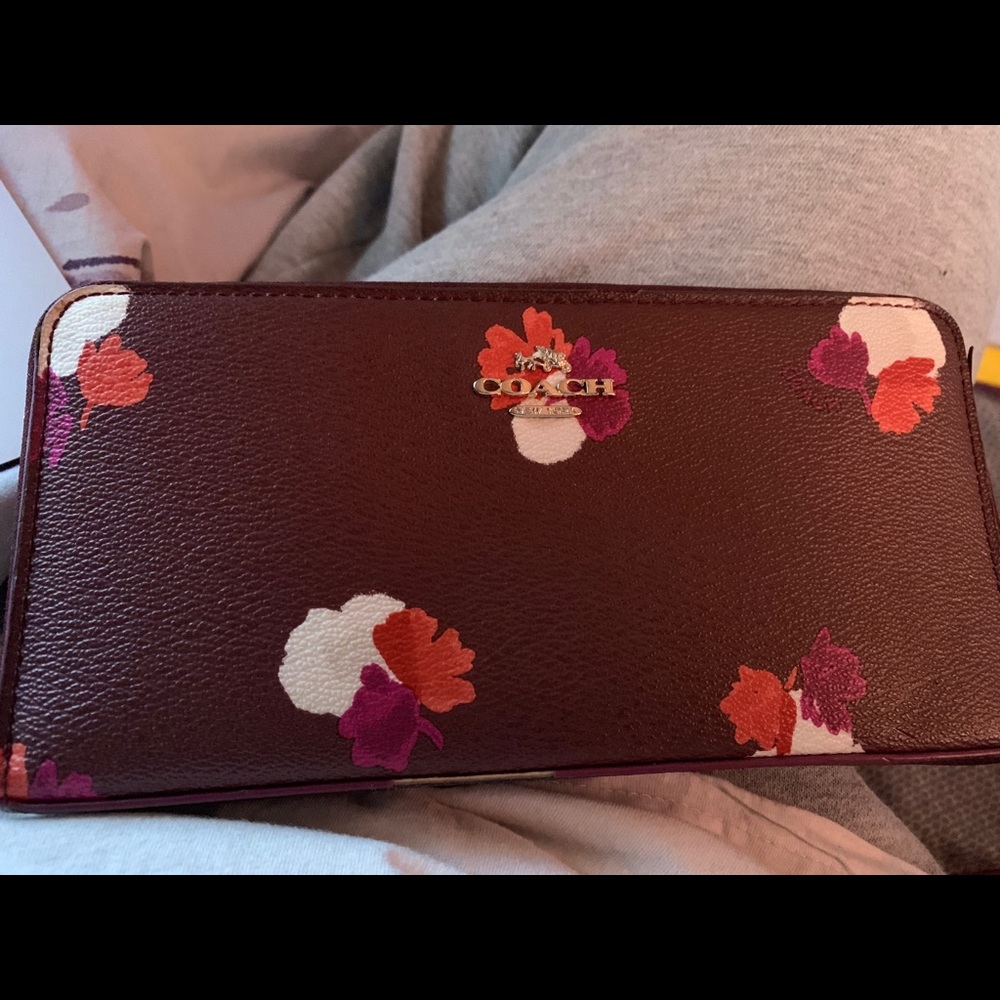 Maroon coach wallet